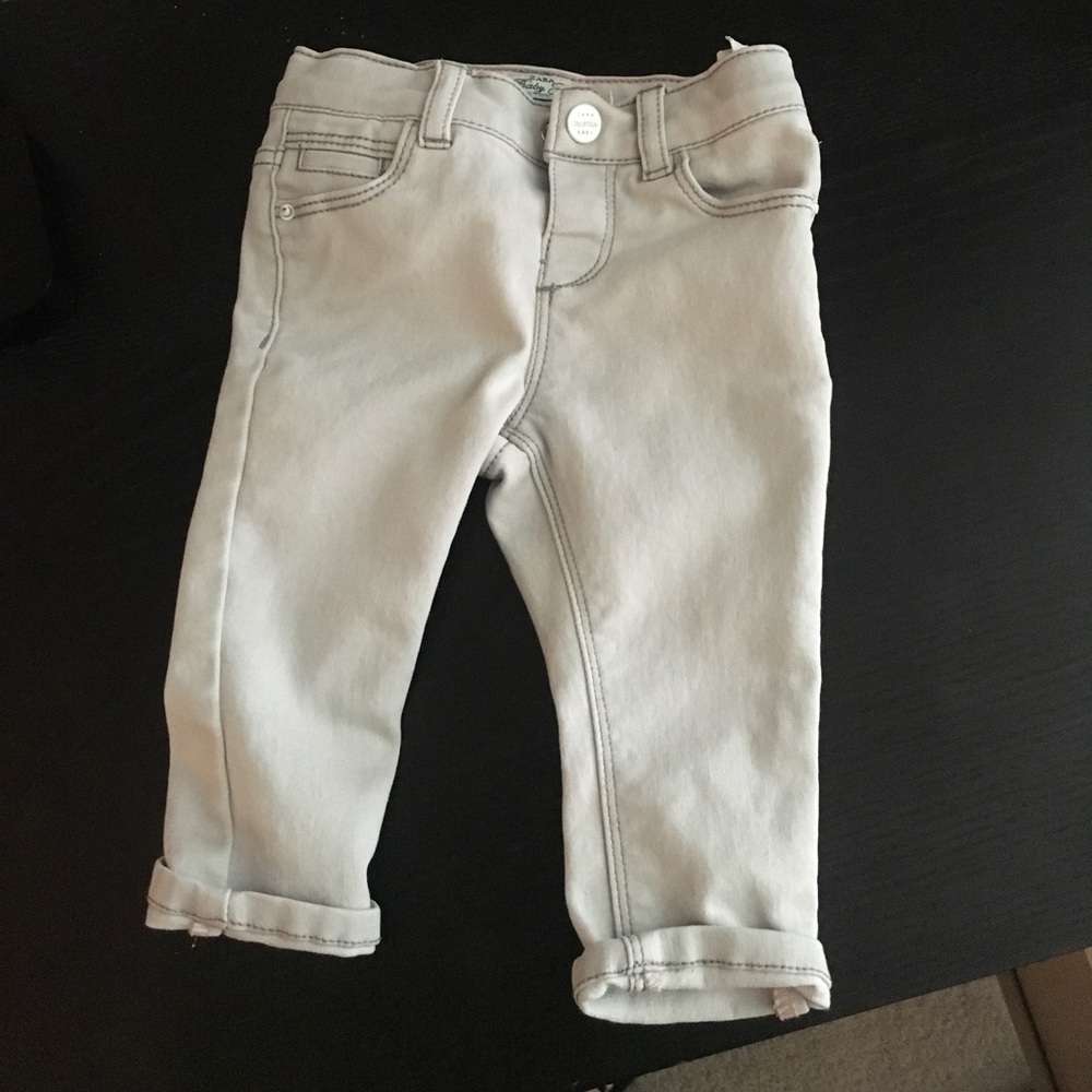 Zara baby girl light grey jeans 3-6 month